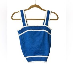 Preppy Blue and White Casual Tank size M Academia School Spirit